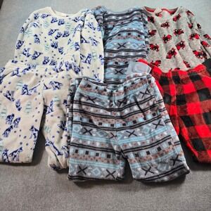 Cat & Jack Kids Pajama Set Long Sleeve Pants Flannel Fleece Boys  L 12 14